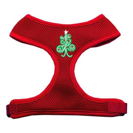 UNCONDITIONAL LOVE Swirly Christmas Tree Screen Print Soft Mesh Harness Red Small UN906247